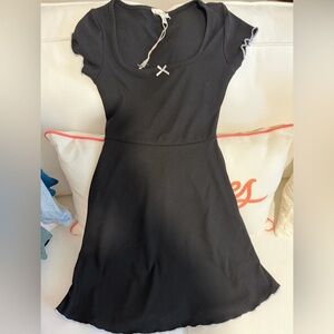 See You Monday Black Mini Dress